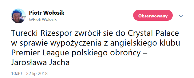 OFERTA transferowa dla Jarosława Jacha
